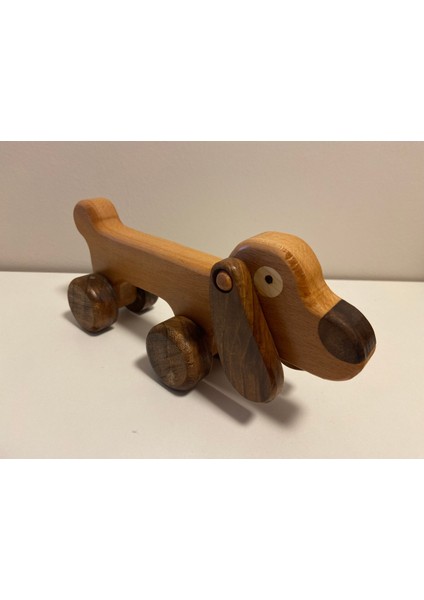 El Yapımı Ahşap Köpek Figürü, Eğitici ve Dekoratif Obje, Sıcak Kahverengi fırsatları