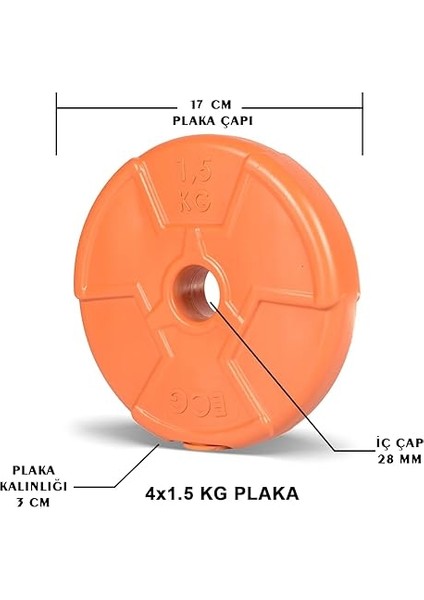 Özel Seri 1.5 kg Turuncu Plaka-4 Adet fiyatları