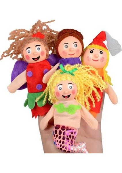 Renkli 4lü Ahşap Parmak Kukla Seti, Çocuklar Için Masal ve Zeka Gelişim Oyunu fiyatları