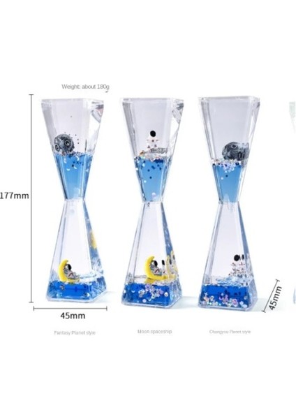 Uzay Temalı Dökülen Yağ Kum Saati modelleri