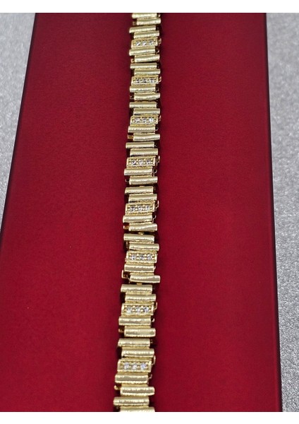 Xuping Ritim Model Gold Renk Çelik Bileklik