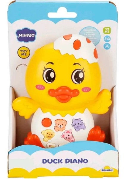 Minibo Işıklı Sesli Piyanolu Neşeli Ördek Eğitici Aktivite Oyuncağı