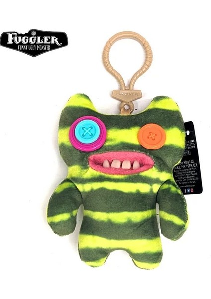 Zuru Fuggler Anahtarlık Yeşil Çizgili Düğme Gözlü Koleksiyon Oyuncak 11 cm fırsatları