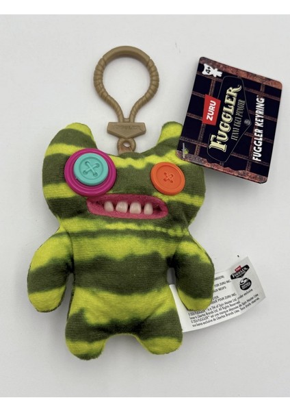 Zuru Fuggler Anahtarlık Yeşil Çizgili Düğme Gözlü Koleksiyon Oyuncak 11 cm indirimleri