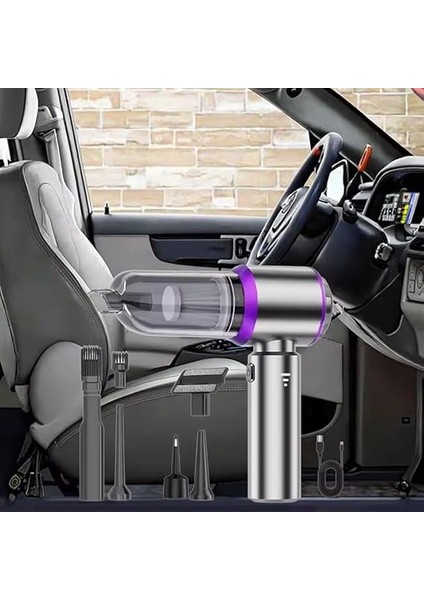 3 Kademeli Taşınabilir Mini Süpürge – Araba, Ev, Ofis, Klavye, Koltuk Temizliği Için Güçlü Emiş Hava Üfler El Tipi Süpürge indirimleri