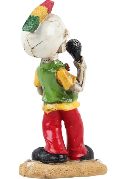 Gotik Tasarım Kurukafa Solist Müzisyen Heykel Masaüstü Biblo 19 Cm. – Yeni Yıl Ofis Ev Hediyesi indirimleri