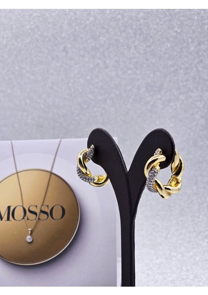 Xuping Zirkon Taşlı Burgu Model Çelik Küpe modelleri