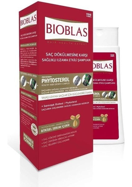 Saç Dökülmesine Karşı Sağlıklı Uzama Etkili Şampuan (Phytosterol) (360 Ml)