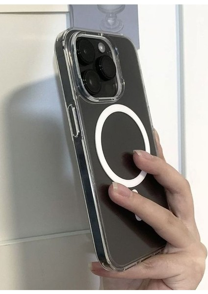 Apple iPhone 14 Pro Uyumlu Magesafe Wireless Şarj Özellikli Şeffaf Silikon Kılıf fiyatları