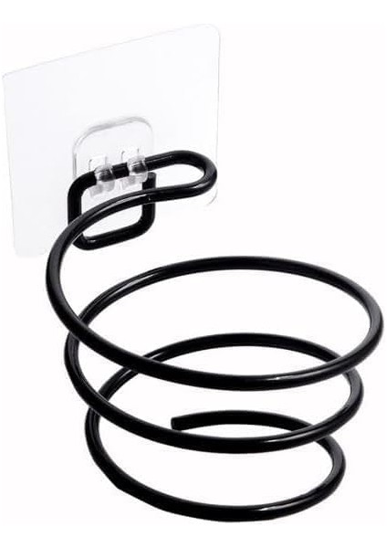 Home Yapışkanlı Metal Fön Makinesi Askısı – Spiral Tasarım, Paslanmaz Saç Kurutma Makinesi Tutucu, Delmeden Duvara Monte, Elektrostatik Boyalı Banyo Düzenleyici