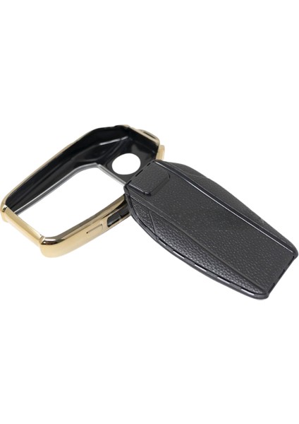 Bmw 7 5 Serisi I Serisi G11 G12 G30 G31 X3 G01 X4 X5 X7 3 Buton Deri Nano Anahtar Kılıfı Siyah-Gold indirimleri