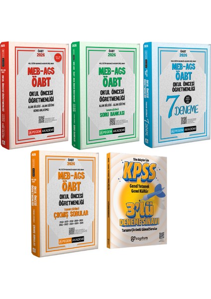 2026 Meb Ags Öabt Okul Öncesi Öğretmenliği Konu Anlatımı-Soru Bankası-7 Deneme-Çıkmış Sorular