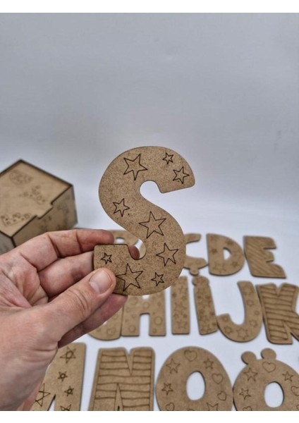 Çok Renkli Ahşap Alfabe Seti 32 Harf, Boyama ve Eğitim Aktivitesi 10 cm fırsatları