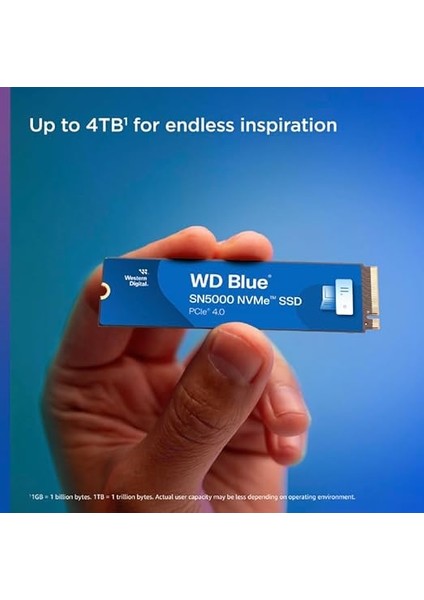 Digital Blue SN5000 Nvme SSD M.2 2280 4 Tb (5.000 Mb/sn'ye Kadar Okuma 4.000 Mb/sn'ye Kadar Yazma) - WDS400T4B0E modelleri