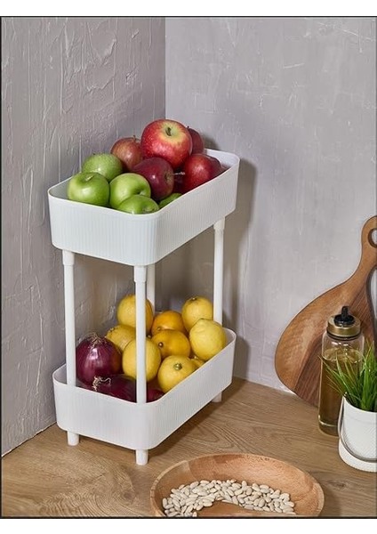 Katlı Raf Çok Amaçlı 2 Katlı Evye Altı Düzenleyici Dolap Içi Tezgah Altı Banyo Mutfak Organizer (Beyaz) fiyatları