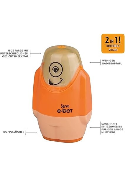 E-Bot Silgili Kalemtiraş Fosforlu Turuncu fiyatları