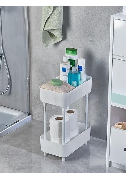 Katlı Raf Çok Amaçlı 2 Katlı Evye Altı Düzenleyici Dolap Içi Tezgah Altı Banyo Mutfak Organizer (Beyaz) modelleri