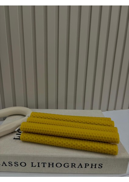 Doğal Sarma Bal Mumu Şamdan Mum – El Yapımı Petek Dokulu %100 Saf Bal Mumu (3 Adet 21 Cm) fiyatları