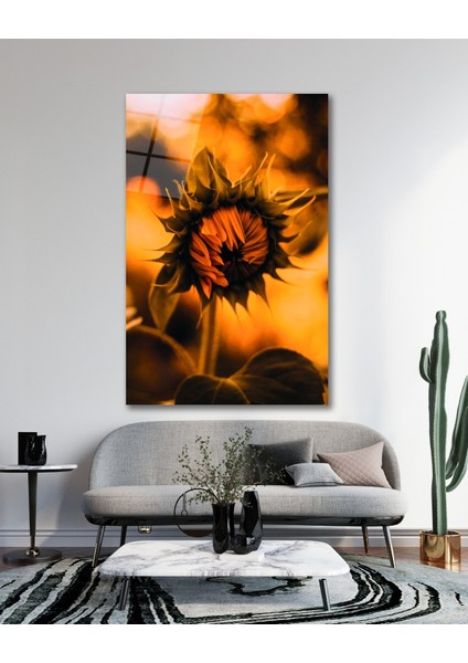 Ayçiçeği Cam Tablo
