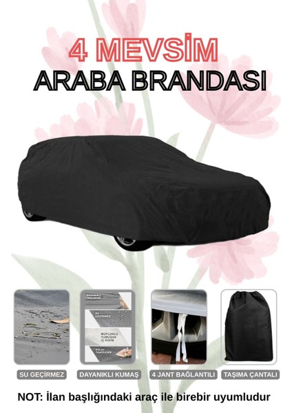 Siyah Bmw 725D Long Araba Brandası (4 Mevsim)