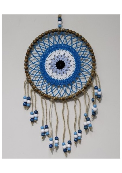 Petrol Mavisi Motifli Renkli Boncuklu El Yapımı Duvar Süsü fiyatları