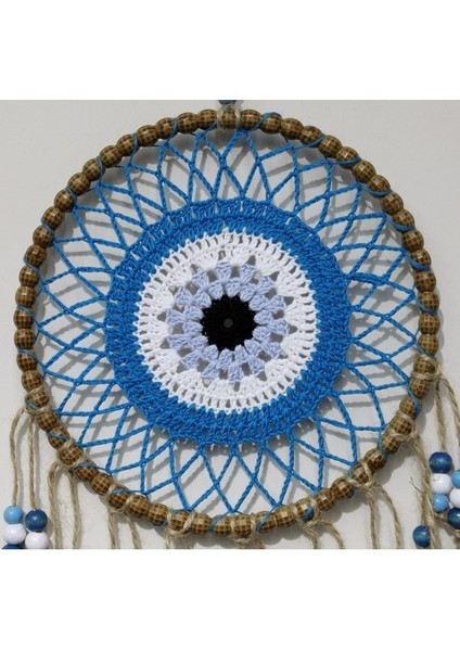 Petrol Mavisi Motifli Renkli Boncuklu El Yapımı Duvar Süsü modelleri