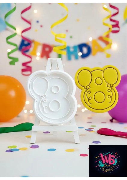 8 Yaş Doğum Günü Kurabiye Kalıbı ve Şeker Hamuru Şekillendirici fiyatları