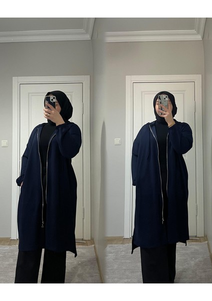 Modal Kumaş Kapşonlu Kap Hırka