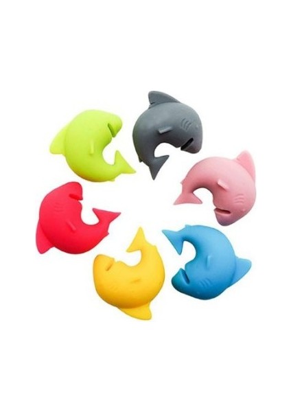 Silikon Köpek Baliği Kupa Belirteci modelleri