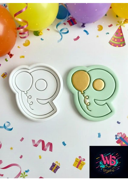 9 Yaş Doğum Günü Kurabiye Kalıbı ve Şeker Hamuru Şekillendirici