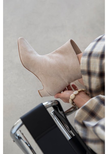 Viva Kadın Süet Bot Bej