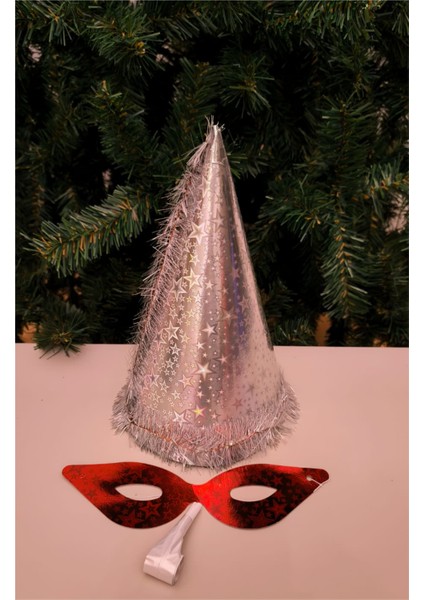 Yılbaşı Şapkası Seti 5'li Katyon Set Renkli