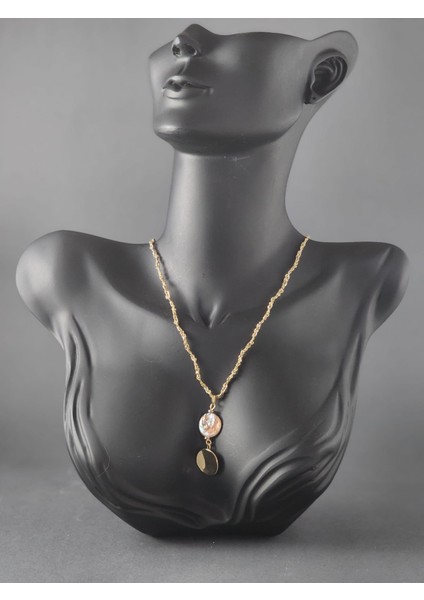 Tasarım Barok Incili Örme Kolye fiyatları