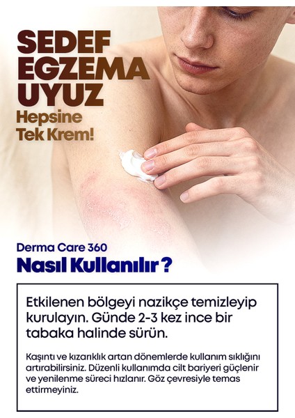 Derma Care 360 - Sedef, Egzema ve Atopik Dermatit Ciltler Için Özel Onarıcı Bakım Kremi fiyatları