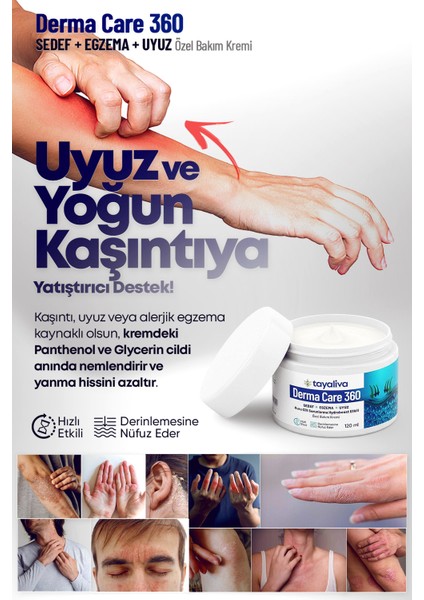 Derma Care 360 - Sedef, Egzema ve Atopik Dermatit Ciltler Için Özel Onarıcı Bakım Kremi indirimleri