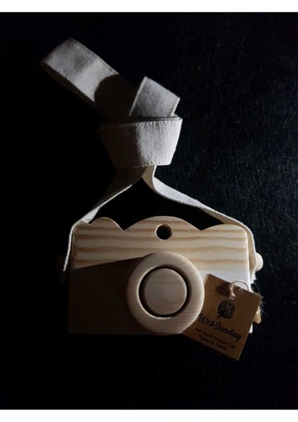 Bebekler Için Ahşap Kamera Oyuncağı, Renkli ve Güvenli Yürümeye Başlayan Hediye