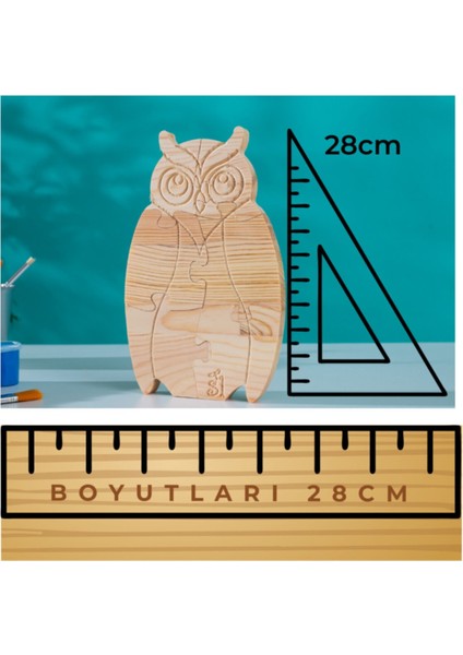 Ahşap Hayvanlar Serisi Puzzle, Boyama Hobi, Sevimli Ördek Figürü, Eğlenceli ve Doğal modelleri