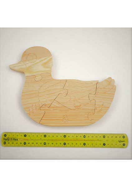 Ahşap Hayvanlar Serisi Puzzle, Boyama Hobi, Sevimli Ördek Figürü, Eğlenceli ve Doğal fırsatları