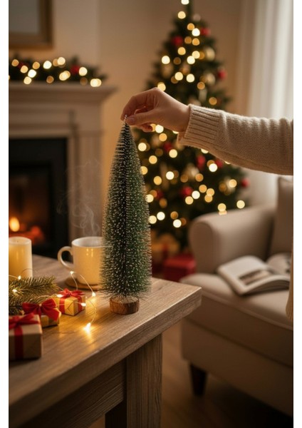 Yılbaşı Mini Çam Ağacı 40 cm Dekor Süsü