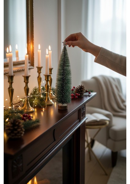 Yılbaşı Mini Çam Ağacı 40 cm Dekor Süsü modelleri