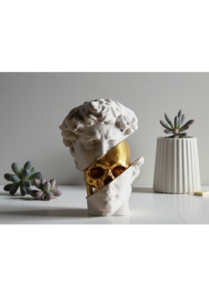 Dekoratif David Büstü Hediyelik Eşya 14 cm | Parlak Silk Detaylı Masa Üstü Biblo fiyatları