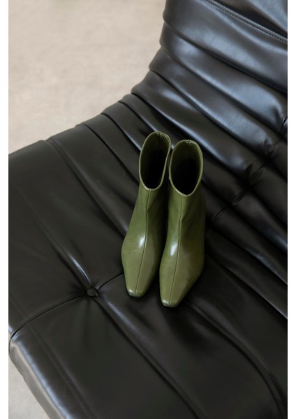 Viva Kadın Kırışık Deri Bot Haki fırsatları