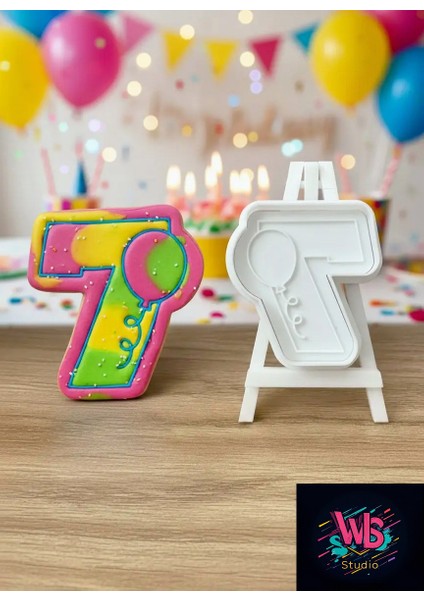 7 Yaş Doğum Günü Kurabiye Kalıbı ve Şeker Hamuru Şekillendirici