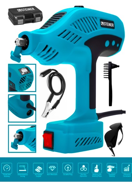 Profesyonel M-300 Amper Çift Kartli Çift Soğutma El Tipi Invertör Elektrikli Kaynak Makinesi