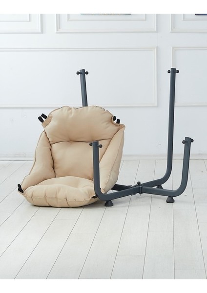 Armegeda Elit Lüks Minderli Katlanır Sandalye Minderi Bej modelleri