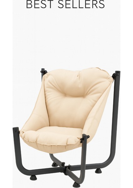 Armegeda Elit Lüks Minderli Katlanır Sandalye Minderi Bej fırsatları