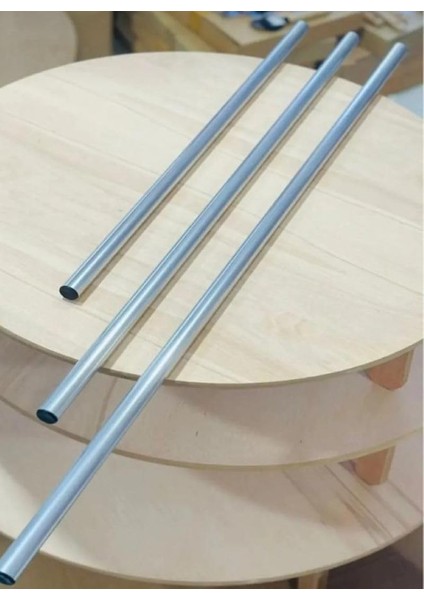 3'lü Alüminyum Paslanmaz Metal Masterchef Pratik 60-80- 100 cm Hamur, Yufka Açıcı Oklava