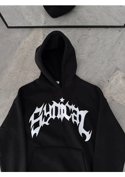 Kışlık Kapşonlu Baskılı Oversize Sweatshirt fiyatları