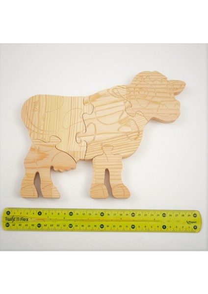 Doğal Ahşap Hayvanlar Serisi Puzzle ve Boyama Seti, Eğlenceli ve Öğretici Hobi Malzemesi indirimleri