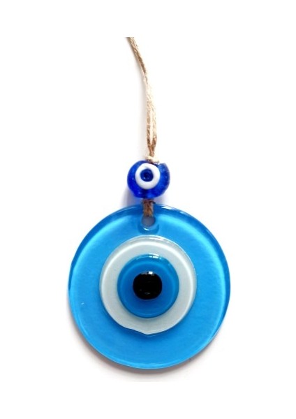 Nazar Boncuklu Bebek Mavisi Renginde Mini Duvar Süsü Dekoratif Hediyelik Cam Eşya modelleri